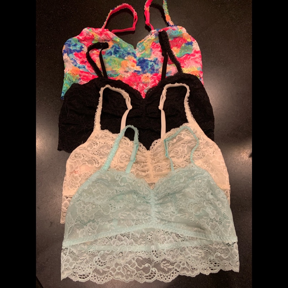 Victoria’s Secret PINK lace bralettes